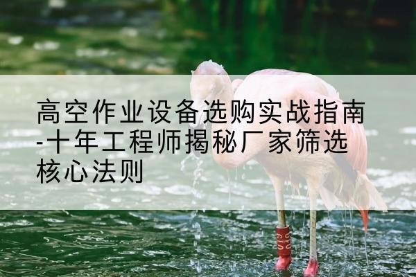 绿园剪叉式升降机厂家-高空作业设备选购实战指南-十年工程师揭秘厂家筛选核心法则